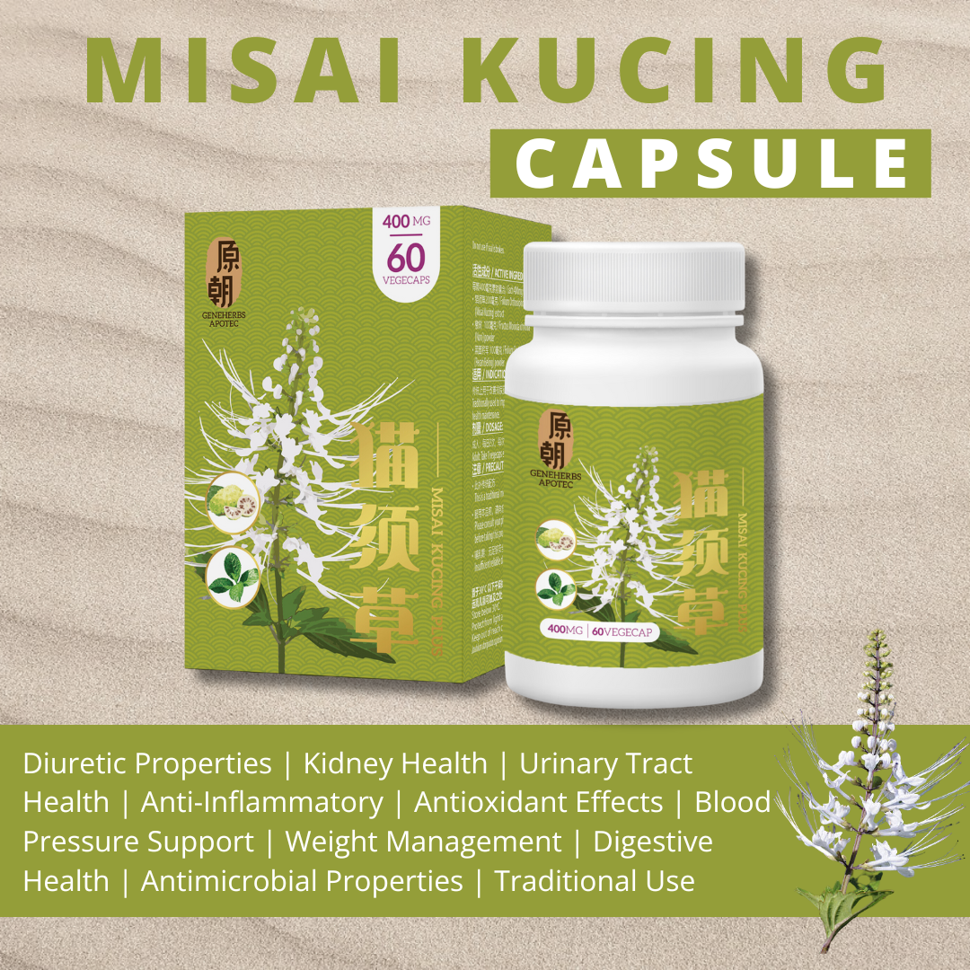 Misai Kucing Capsule 猫须草胶囊 Genesis Wellness | Geneherbs Apotec